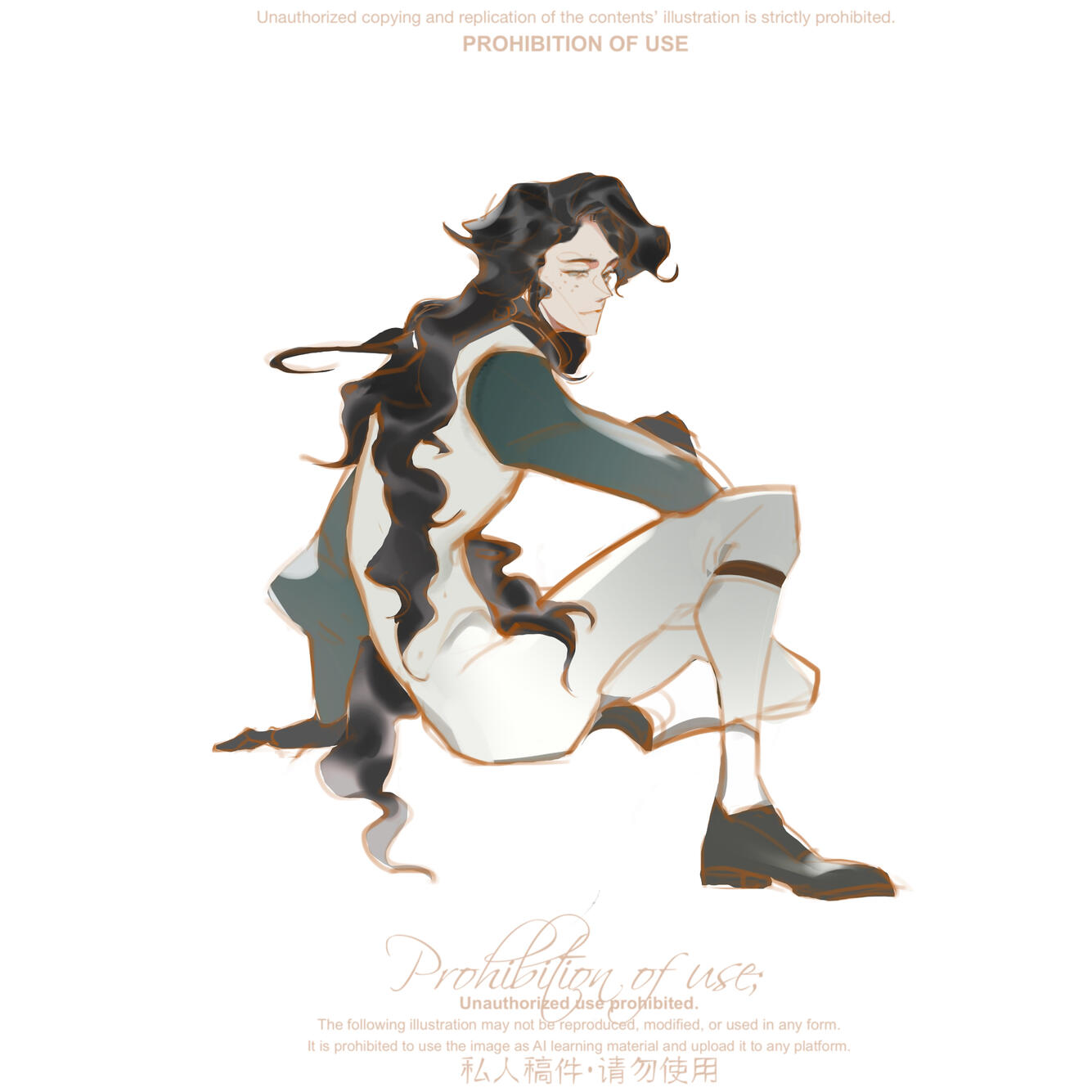 Full Body Colored Sketch