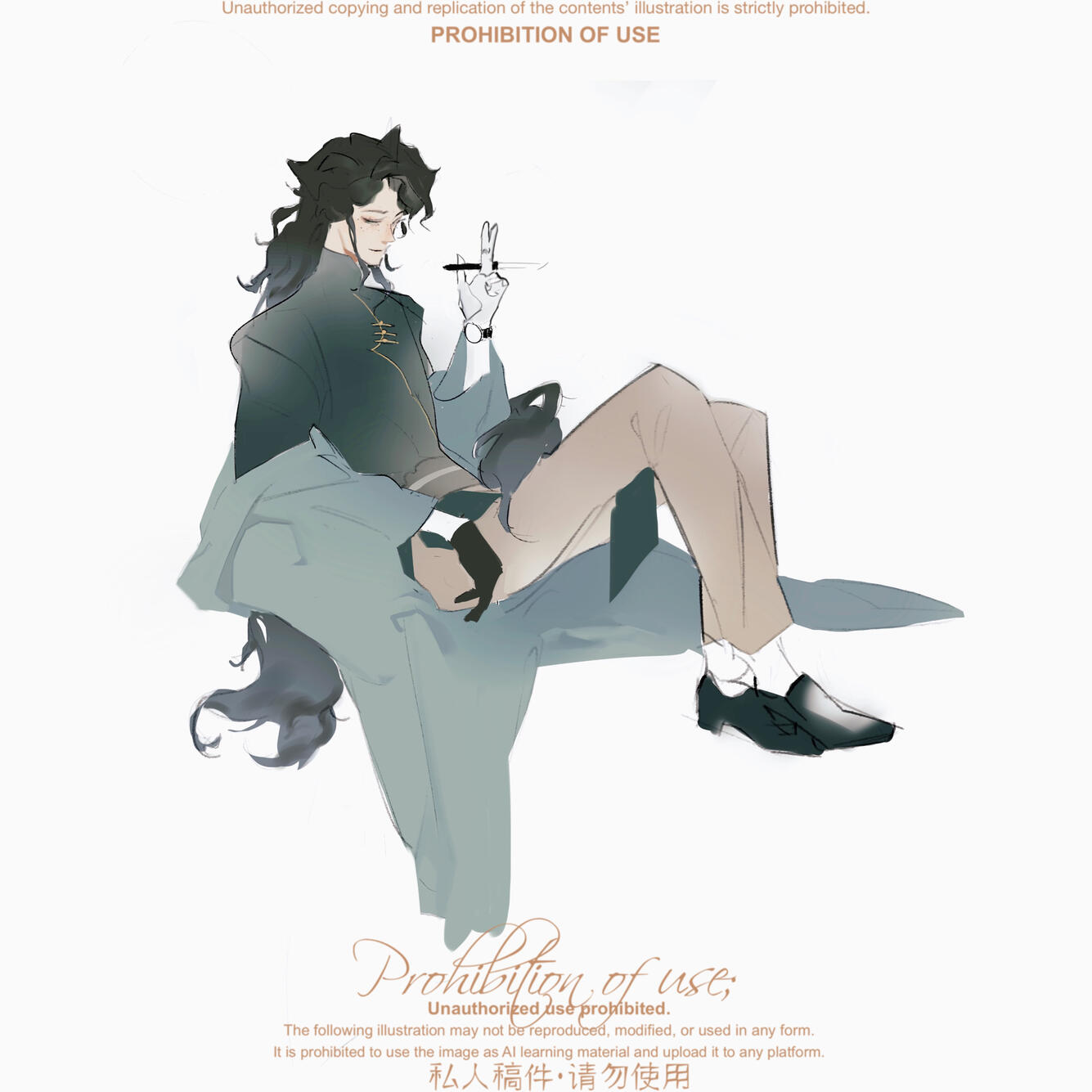 Full Body Colored Sketch